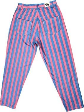 Betty Berry Candy Jeans Bubblegum Pink Blue Striped Organic Cotton Denim 27x28